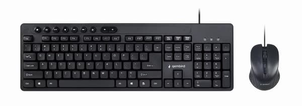 Gembird KBS-UM-04 näppäimistö Hiiri mukana USB QWERTY US English Black