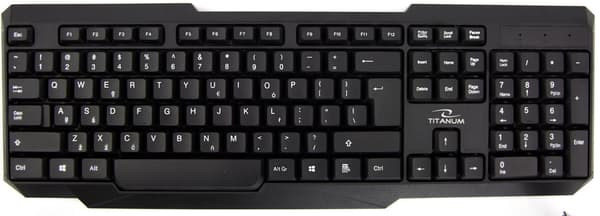 TITANUM TK108 Tangentbord + USB-mus Svart