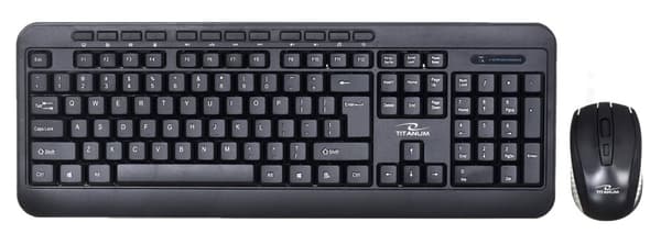 TITANUM TK109 Trådlöst set - USB-tangentbord + mus Svart