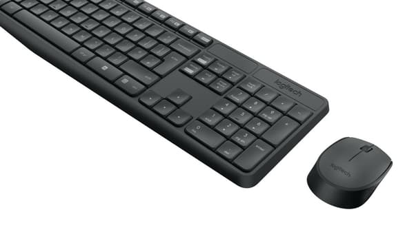 Logitech MK235 näppäimistö Hiiri mukana USB QWERTY US International Grey