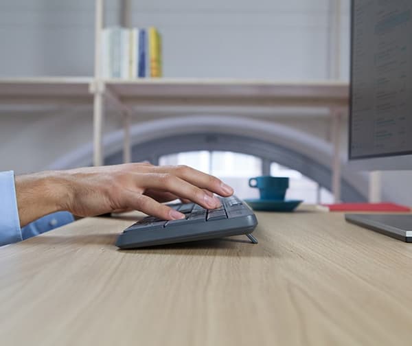 Logitech MK235 näppäimistö Hiiri mukana USB QWERTY US International Grey