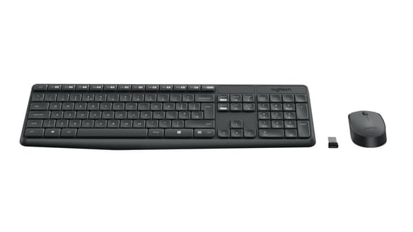 Logitech MK235 näppäimistö Hiiri mukana USB QWERTY US International Grey