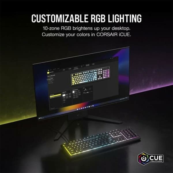 Corsair Pelinäppäimistö K55 Rgb Icue