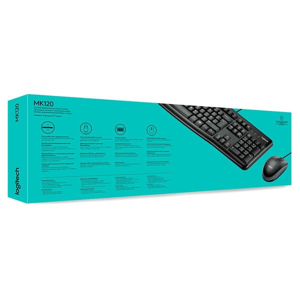 Logitech Hiiri Ja Näppäimistö Mk120 Combo Musta US QWERTY