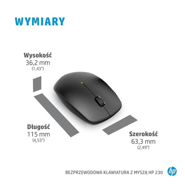 HP 230 trådløs mus og tastatur kombination