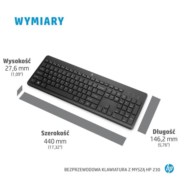HP 230 trådløs mus og tastatur kombination