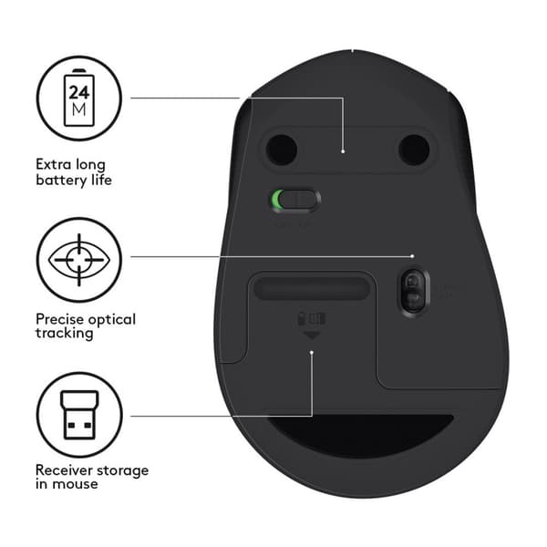 MUS LOGITECH M330 SILENT PLUS SVART