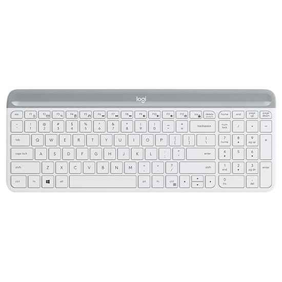 Logitech Mk470 Trådlöst Tangentbord Och Mus Silver US QWERTY