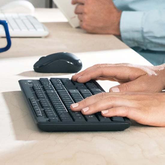 Logitech Mk295 Silent Langaton Näppäimistö Ja Hiiri Musta German QWERTZ