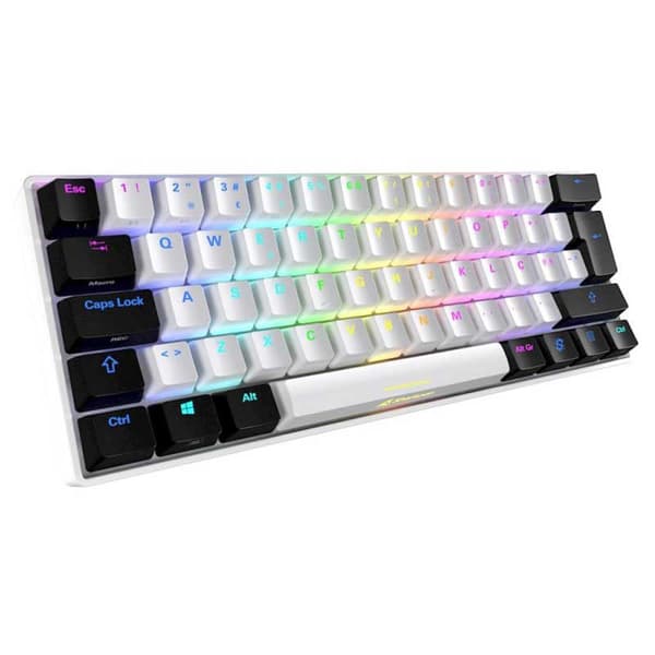 Sharkoon Skiller Sgk50 S4 Kailh Trådløst Mekanisk Gamingtastatur Transparent Hvid
