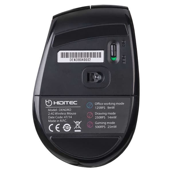Hiditec Mou010002 2000 Dpi Trådlös Mus Svart