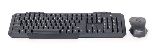 Gembird KBS-WM-02 tastatur Mus inkluderet RF Wireless QWERTY US English Black Sort