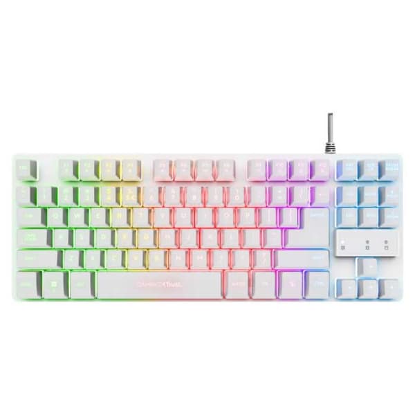 Trust Gxt 833w Thado Tkl Gamingtangentbord Vit