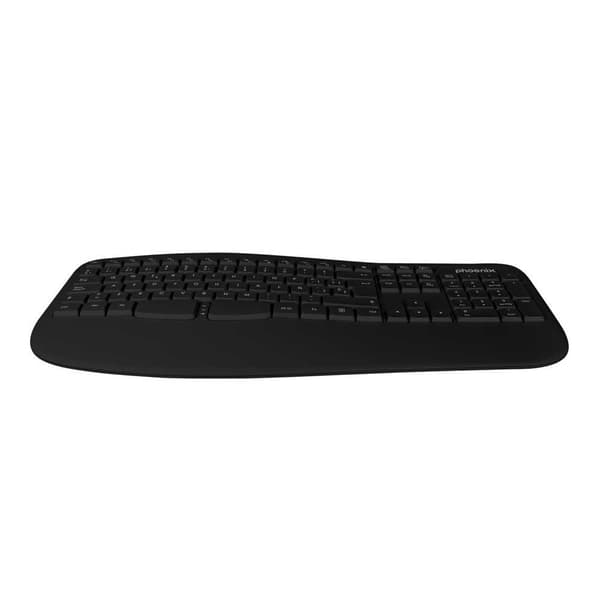 Phoenix Technologies K201 Trådløst Ergonomisk Tastatur Sort