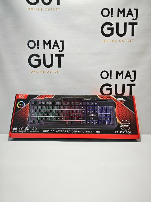 No Fear -pelinäppäimistö QWERTY 104 kalvopainikkeet RGB musta