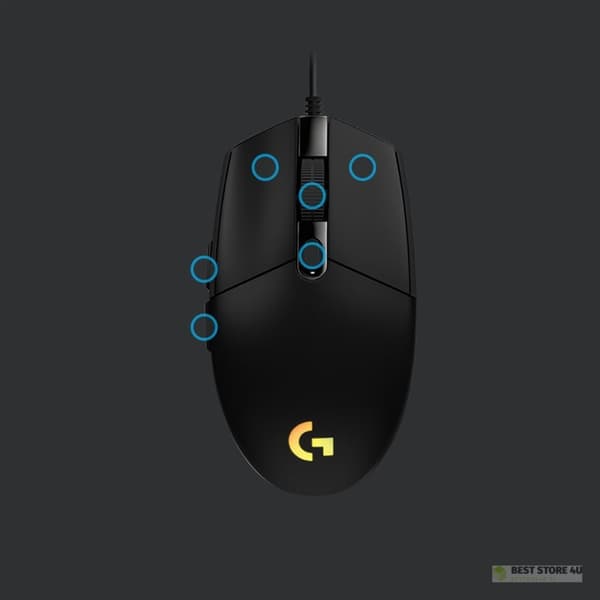 Logitech G203 Lightsync Gamingmus USB Typ-A 8000 DPI