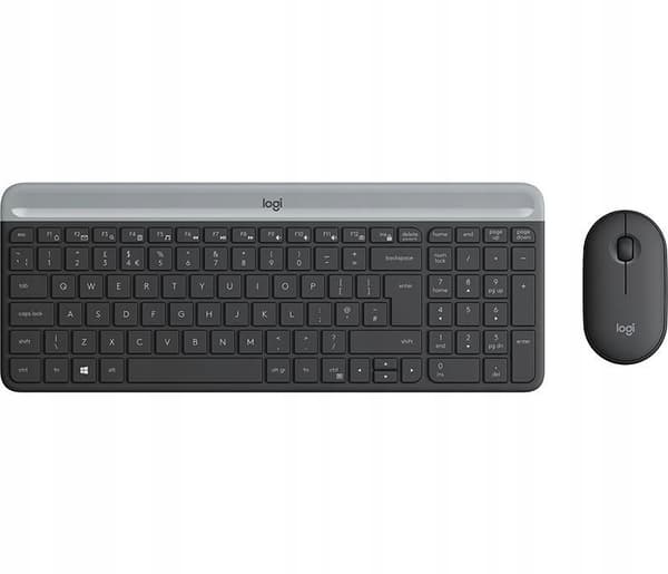 Logitech Slim Wireless Combo MK470, 920-009188 grafit