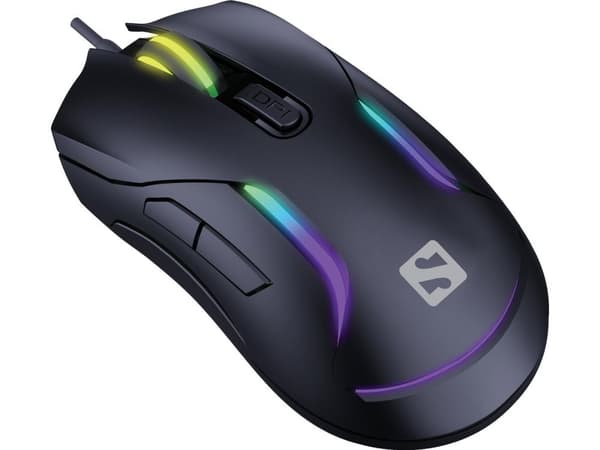 Sandberg LightFlow 6D -pelihiiri, 640-27 musta