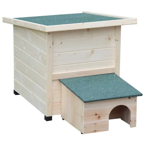 Igelkott Hus XL 53x65x52cm Trä Vit