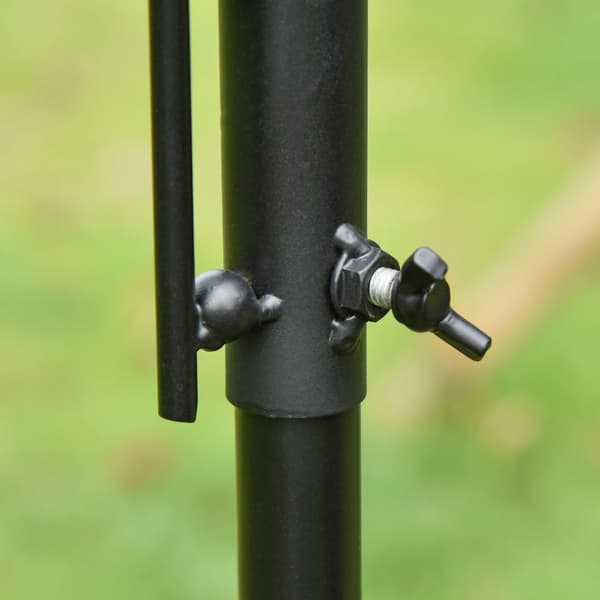 Fuglefoderstationssæt, 54.5x54.5x208 cm, Sort