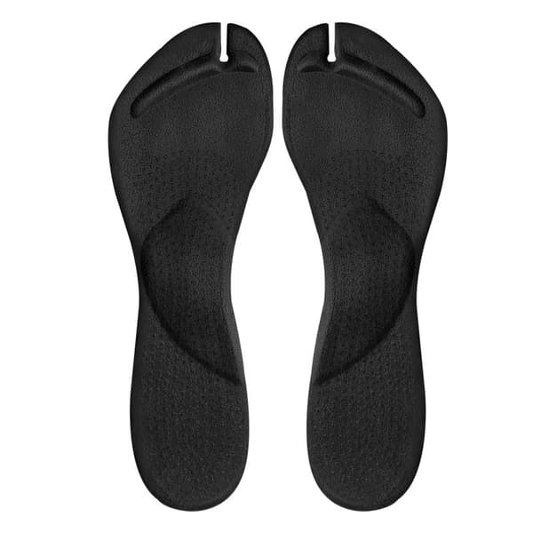 Innersåler for buestøtte for sandaler og flip-flops 1 par Sort