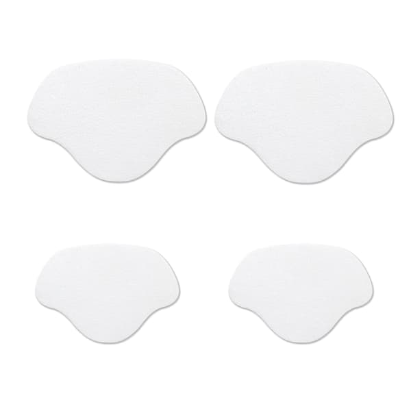 Hælskånere i microfiber 4-pak - Hvid