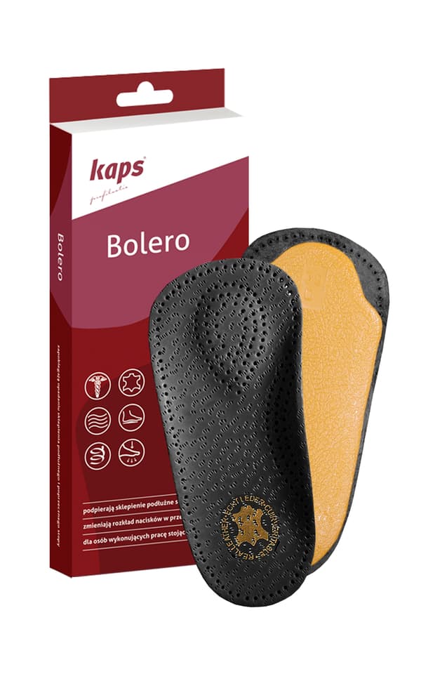 Kaps Bolero svarta ortopediska innersulor för platta fötter