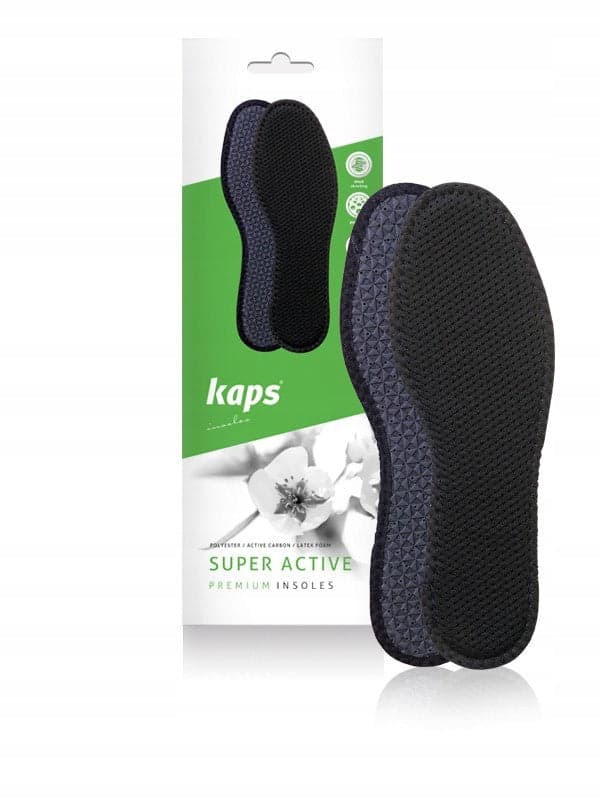 Kaps Insoles Super Active - Skolöss Kontrollera fötter Fukt och lukt, Alla storlekar 35