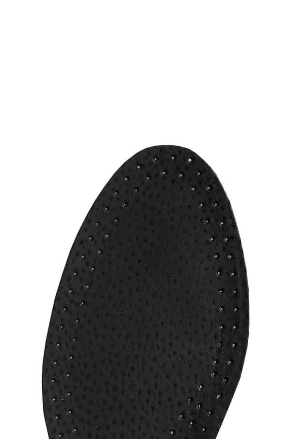 Kaps Leather Carbon Black skoinlägg som andas och motverkar svett