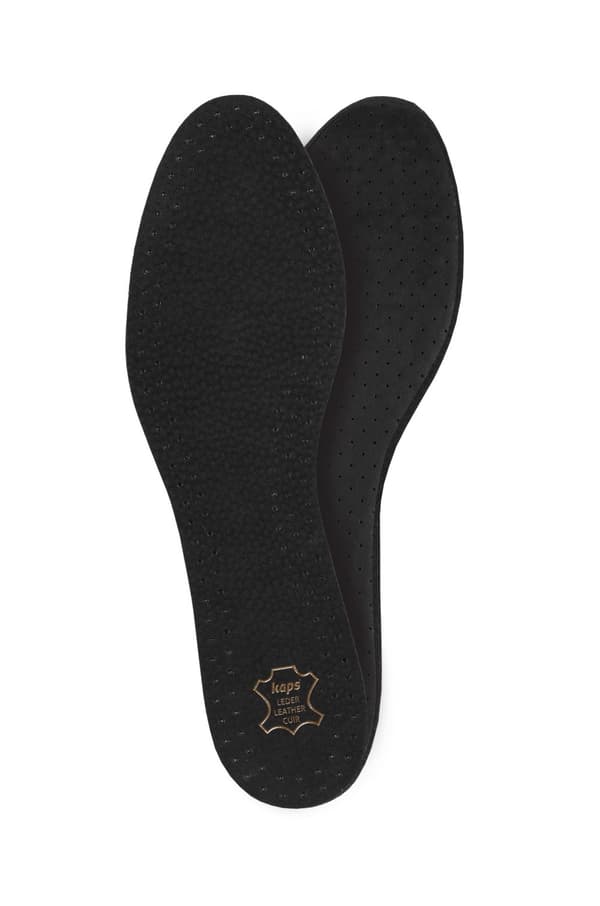 Kaps Leather Carbon Black skoinlägg som andas och motverkar svett