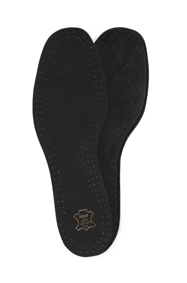 Kaps Leather Carbon Black skoinlägg som andas och motverkar svett