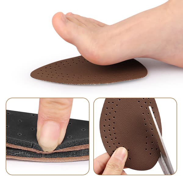 INF 4 par skor Framfotskuddar Cow Leather Shoe Insoles