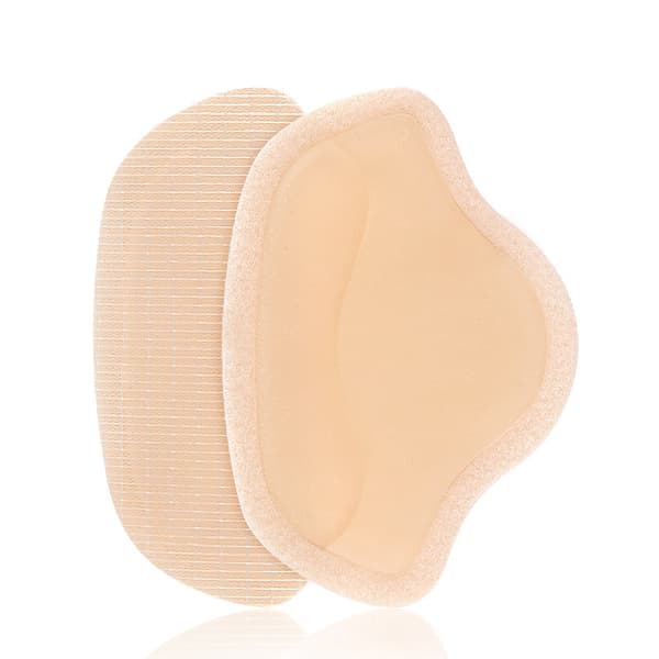 INF 2 st Klippbara självhäftande halvstorleks pad hälklistermärken beige