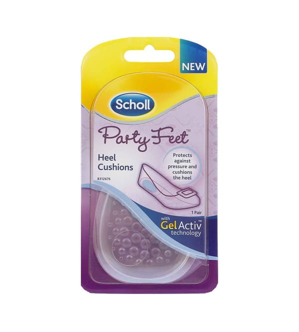 Scholl Party Feet Heel Cushions gel cushions under the heels 1 pair