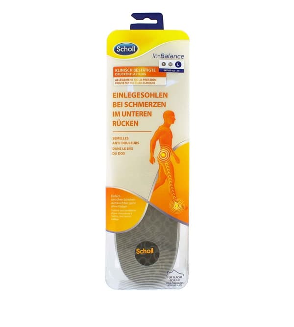 Scholl In-Balance Lower Back Pain Relief Insole Large shoe inserts 1 pc