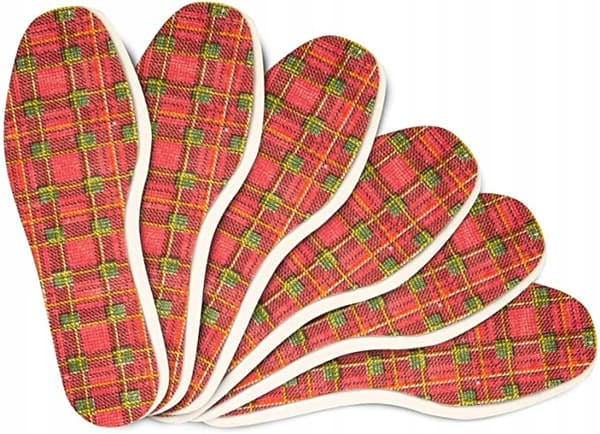 Et sæt behagelige sko-indlægssåler - 6 par Kaps Tartan Set