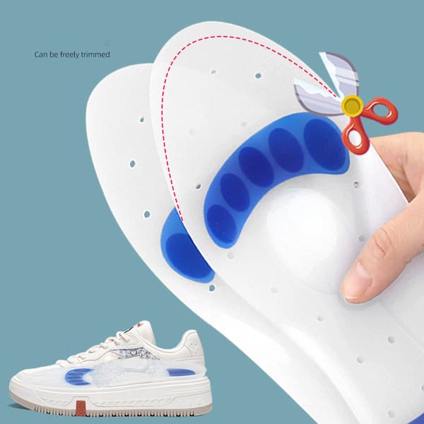 INF Silikon Gel-innleggssåler med støtte for fotbuen for lindring av plantar fasciitt