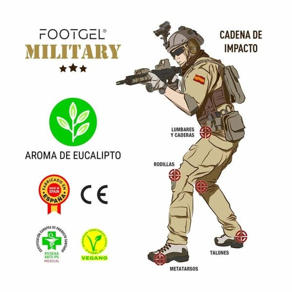 Sapluunat FootGel Military & Police 35-38 Eukalyptus