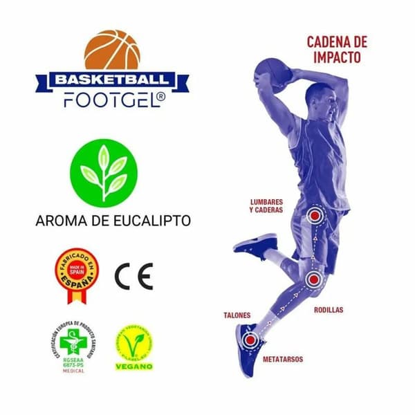 Skabeloner FootGel 800038 35-38 Basketball Eukalyptus