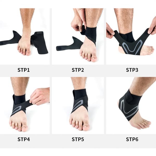 INF Optimal Ankelstøtte Skinne Kompressionsærme - Sportsbeskytter Sort XL
