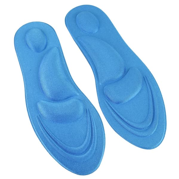 Ortotiske indlægssåler Flade fødder Bue Støtte Memory Foam Indersål Sko Pad Lyseblå Til Kvinder