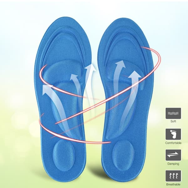 Ortotiske indlægssåler Flade fødder Bue Støtte Memory Foam Indersål Sko Pad Lyseblå Til Kvinder