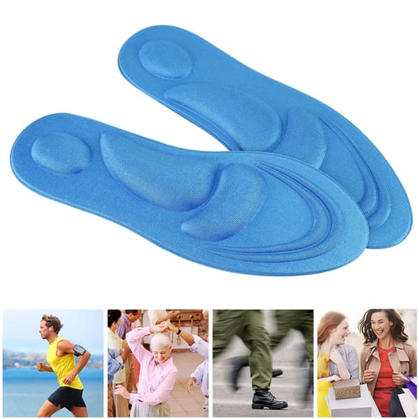 Ortotiske indlægssåler Flade fødder Bue Støtte Memory Foam Indersål Sko Pad Lyseblå Til Kvinder