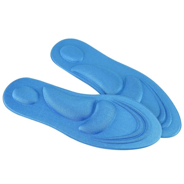 Ortotiske indlægssåler Flade fødder Bue Støtte Memory Foam Indersål Sko Pad Lyseblå Til Kvinder
