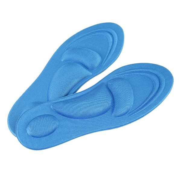Ortotiske indlægssåler Flade fødder Bue Støtte Memory Foam Indersål Sko Pad Lyseblå Til Kvinder
