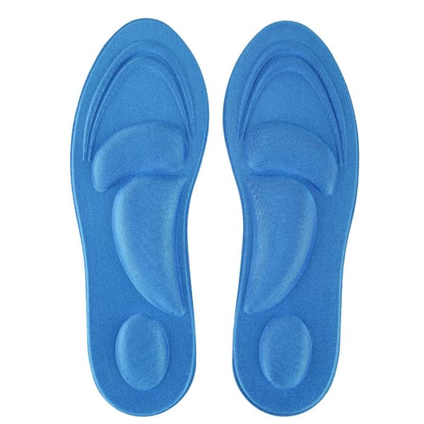 Ortotiske indlægssåler Flade fødder Bue Støtte Memory Foam Indersål Sko Pad Lyseblå Til Kvinder
