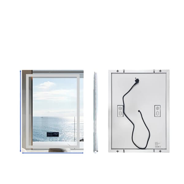 LED Badeværelsesspejl, Bluetooth Højttaler, Vandtæt Design,70x90 cm (28x36 tommer)