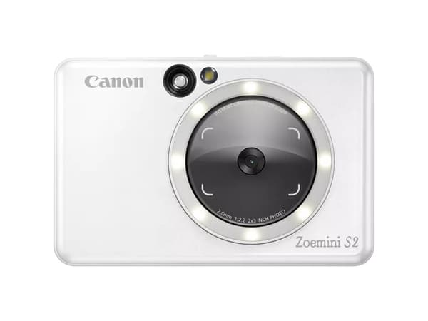 Canon Zoemini S2 - Digitalkamera - kompakt med øyeblikkelig bildeskriver - 8.0 MP - Bluetooth, NFC - perlehvit