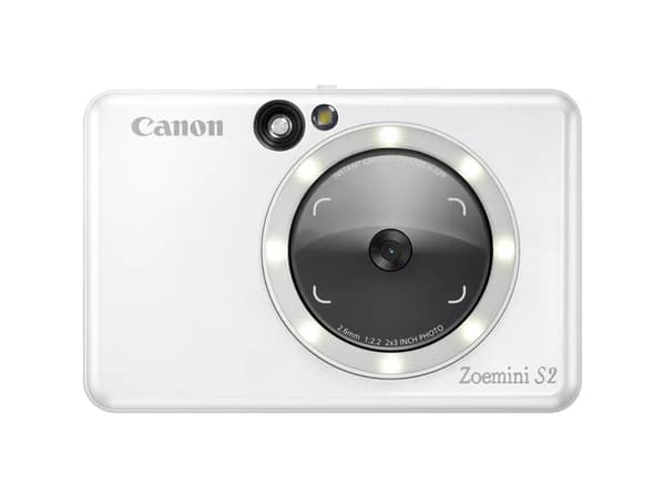 Canon Zoemini S2 - Digitalkamera - kompakt med øyeblikkelig bildeskriver - 8.0 MP - Bluetooth, NFC - perlehvit