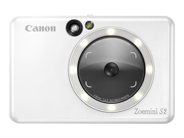 Canon Zoemini S2 - Digitaalikamera - kompakt med hurtigfotoprinter - 8.0 MP - NFC, Bluetooth - perlehvid